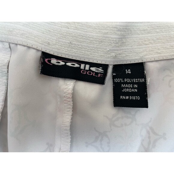 Bolle Golf Capri Pants Women’s Size 14 Cropped Athletic White Pink Green Pockets - Picture 4 of 10